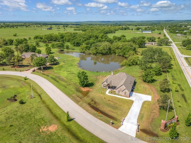 18576 N Jamestown Ave, Skiatook, OK 74070 - birds eye view of property with a water view