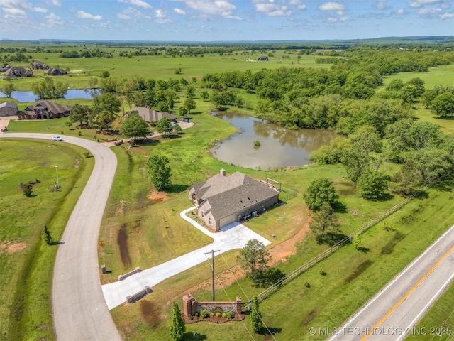 18576 N Jamestown Ave, Skiatook, OK 74070 - birds eye view of property with a water view