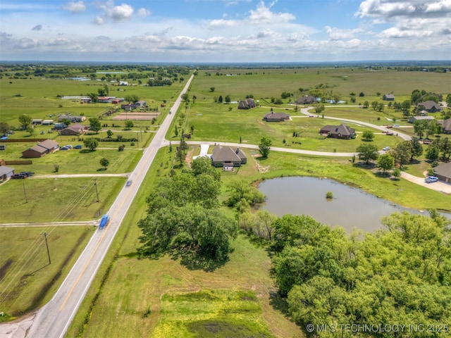 18576 N Jamestown Ave, Skiatook, OK 74070 - drone / aerial view featuring a water view and a rural view