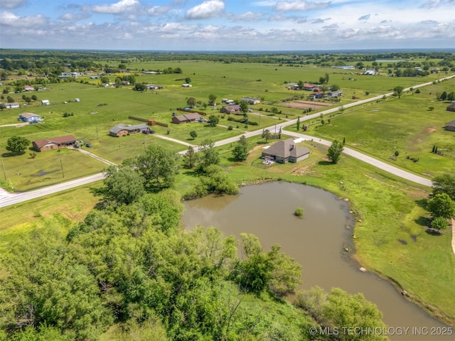 18576 N Jamestown Ave, Skiatook, OK 74070 - bird's eye view with a water view and a rural view