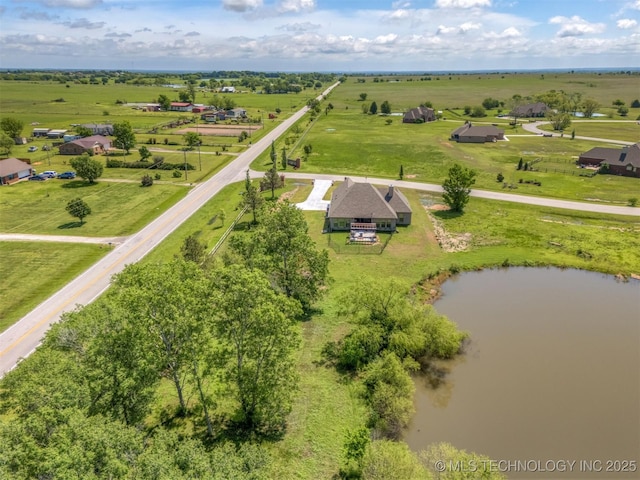 18576 N Jamestown Ave, Skiatook, OK 74070 - bird's eye view featuring a water view and a rural view