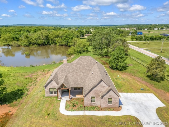 18576 N Jamestown Ave, Skiatook, OK 74070 - drone / aerial view with a water view