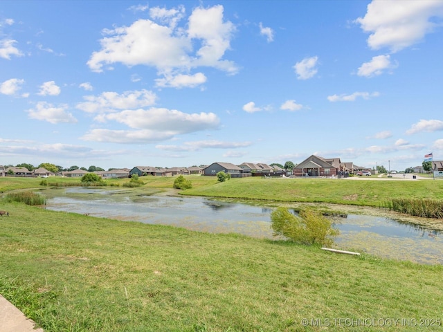 property view of water with a residential view