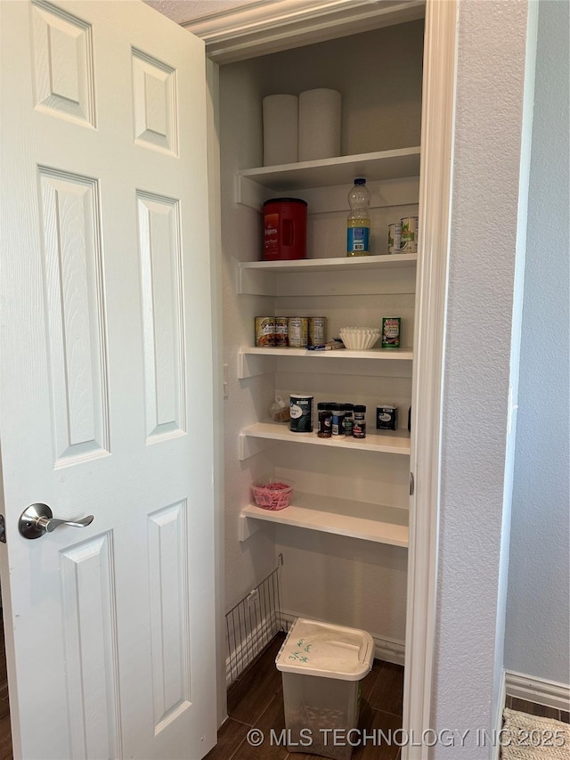 view of storage area