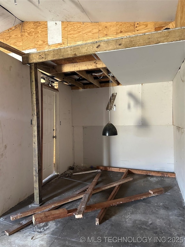 view of basement