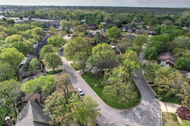 749 Brookhollow Ln, Bartlesville, OK 74006 - bird's eye view with a residential view and a wooded view