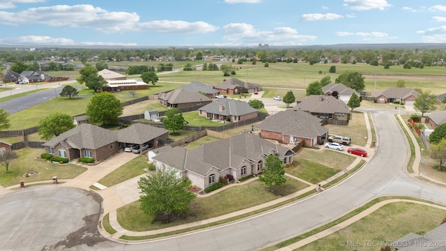 bird's eye view with a residential view
