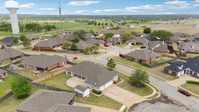 drone / aerial view with a residential view