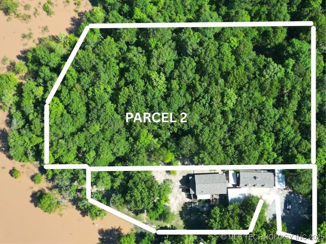 116500 S 4249th Rd, Eufaula, OK 74432 - aerial overview of property's location with property boundaries highlighted