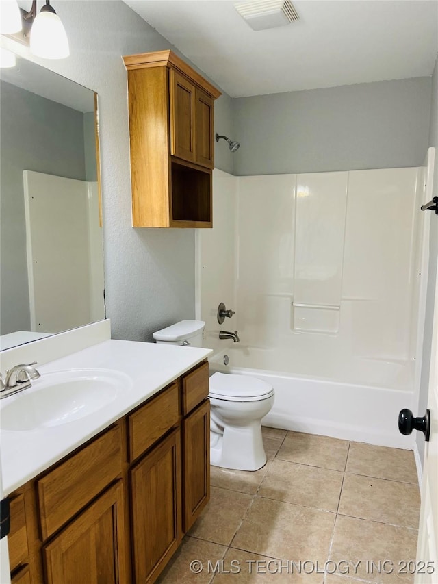 9700 E 110th St N, Owasso, OK 74055 - full bath featuring vanity, bathing tub / shower combination, and tile patterned floors