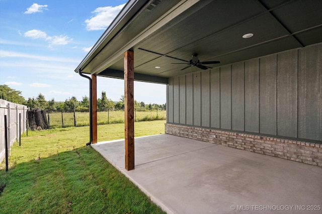 4231 W 4th St, Skiatook, OK 74070 - view of patio / terrace featuring a ceiling fan