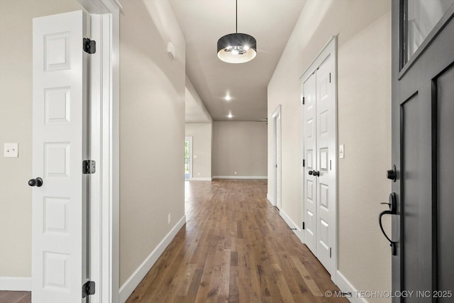 4231 W 4th St, Skiatook, OK 74070 - hall featuring wood finished floors and baseboards