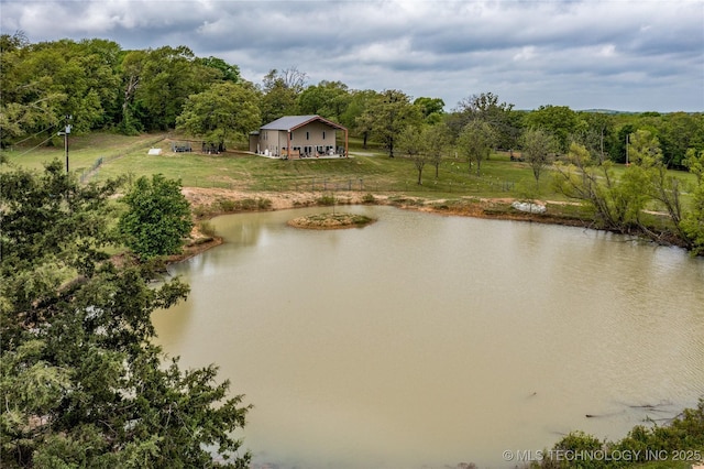 3633 Sawmill, Caddo, OK 74729 - property view of water featuring a forest view