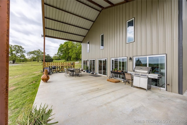 3633 Sawmill, Caddo, OK 74729 - view of patio with outdoor dining space and a grill