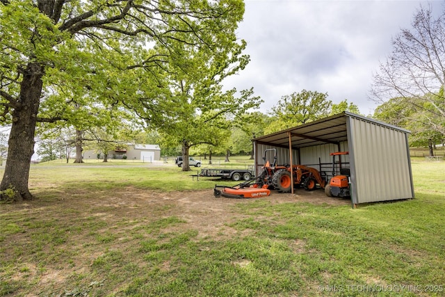 3633 Sawmill, Caddo, OK 74729 - view of yard with a pole building, a detached carport, and an outbuilding