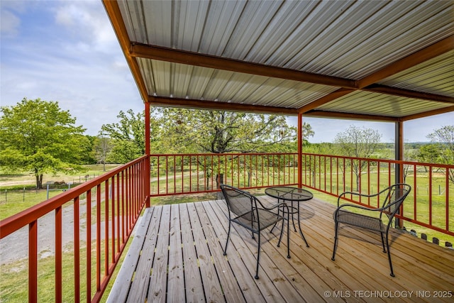 3633 Sawmill, Caddo, OK 74729 - view of wooden terrace