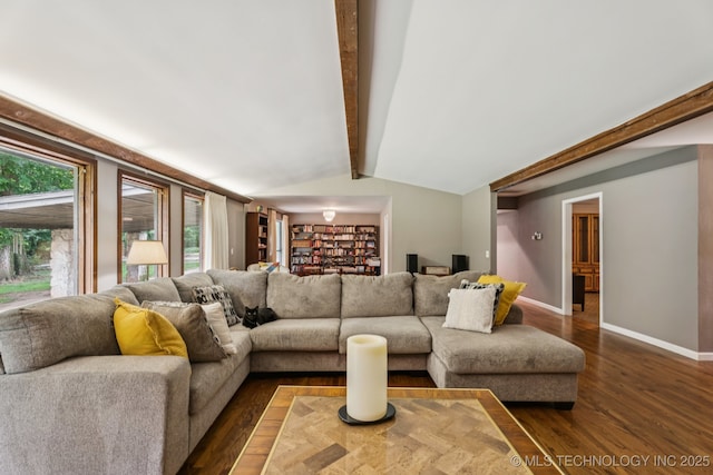 501 E Yuma Dr, Broken Arrow, OK 74011 - living area featuring dark wood finished floors and baseboards