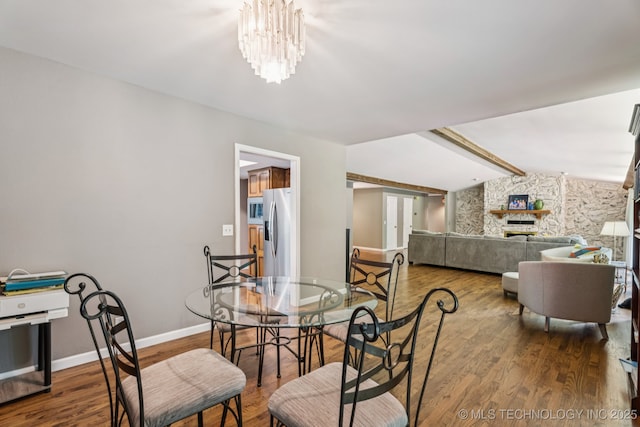 501 E Yuma Dr, Broken Arrow, OK 74011 - dining room with wood finished floors and a chandelier