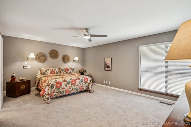 501 E Yuma Dr, Broken Arrow, OK 74011 - carpeted bedroom with baseboards and a ceiling fan
