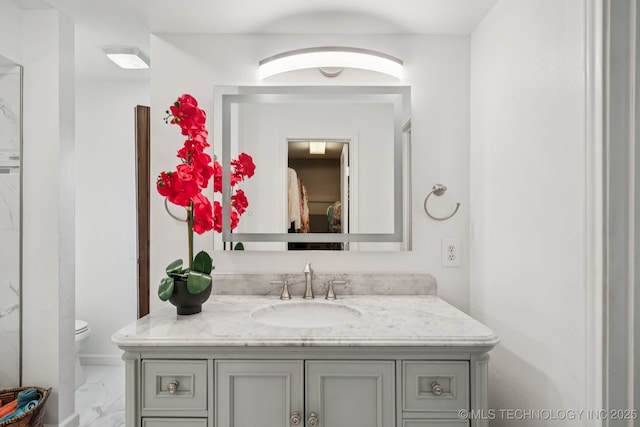 501 E Yuma Dr, Broken Arrow, OK 74011 - full bath featuring marble finish floors and vanity