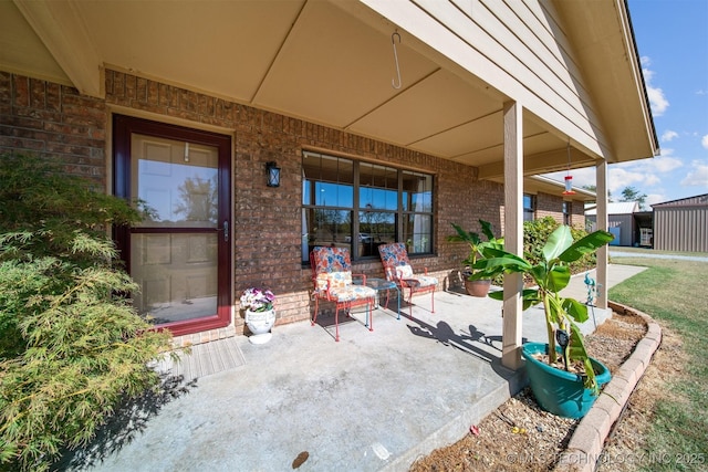 view of patio with covered porch