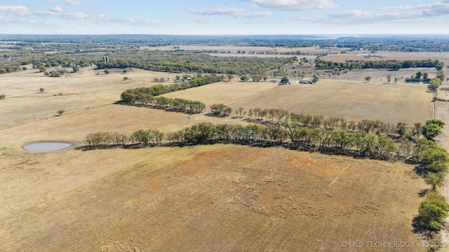 aerial view with a rural view