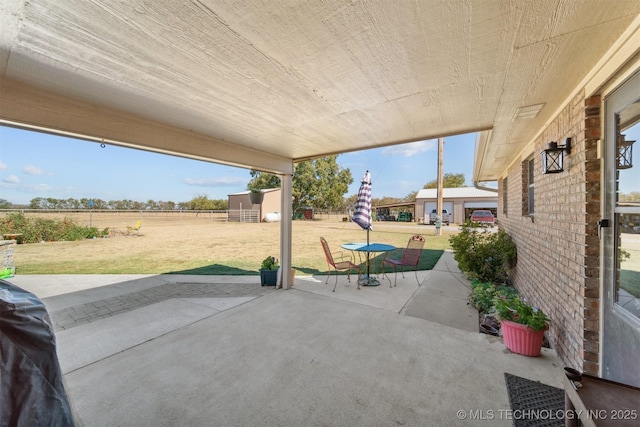 view of patio with fence