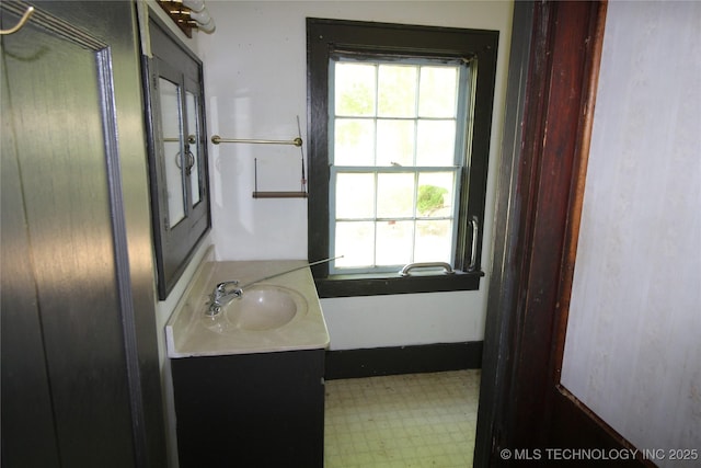 bathroom featuring vanity