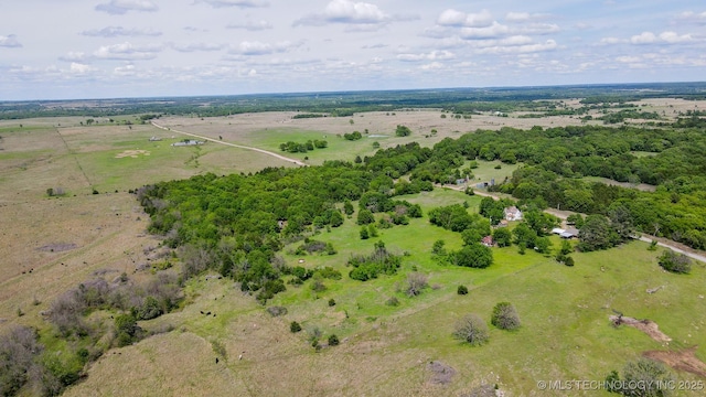1414 N Eagle Rd, Yale, OK 74085 - birds eye view of property featuring a rural view