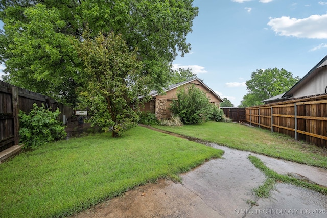 3316 S Ash Pl, Broken Arrow, OK 74012 - view of yard with a fenced backyard