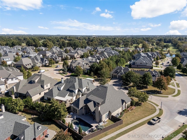 4416 S Orange Ave, Broken Arrow, OK 74011 - birds eye view of property with a residential view