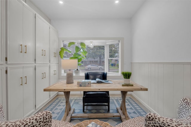 3644 S Louisville Ave, Tulsa, OK 74135 - home office with recessed lighting and a wainscoted wall