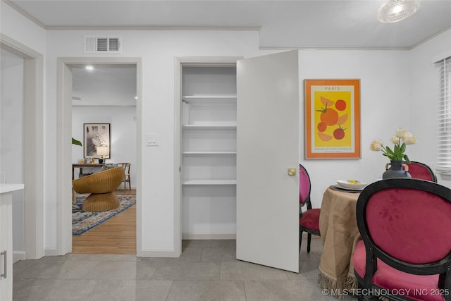 interior space with visible vents