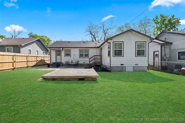 3644 S Louisville Ave, Tulsa, OK 74135 - rear view of property featuring crawl space