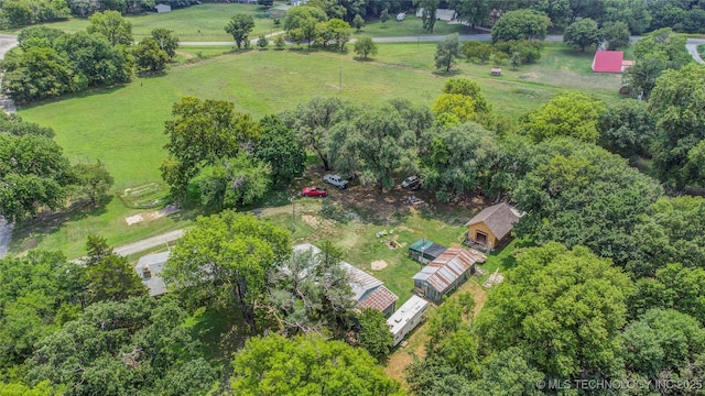 drone / aerial view featuring a rural view