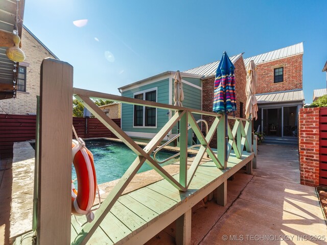 31 Park St, Carlton Landing, OK 74432 - view of play area featuring a wooden deck