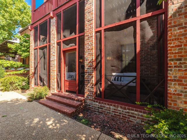 31 Park St, Carlton Landing, OK 74432 - entrance to property featuring brick siding