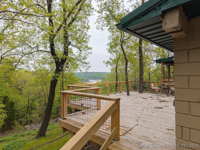 view of wooden deck