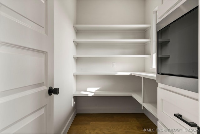 view of storage area