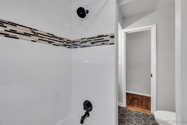 507 W Quincy St, Broken Arrow, OK 74012 - full bathroom featuring toilet, shower / tub combination, and tile patterned flooring