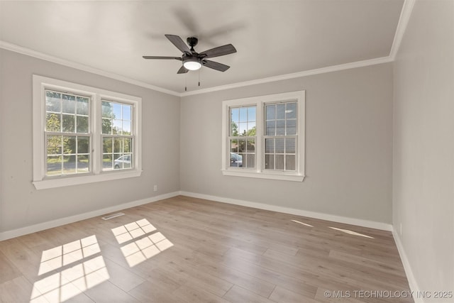 3224 S Darlington Ave, Tulsa, OK 74135 - unfurnished room featuring ornamental molding, baseboards, and wood finished floors