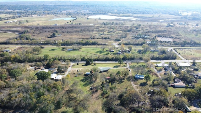 aerial view with a rural view