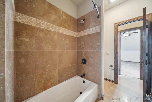 10626 S Joplin Ave, Tulsa, OK 74137 - bathroom with tub / shower combination, tile patterned floors, and toilet