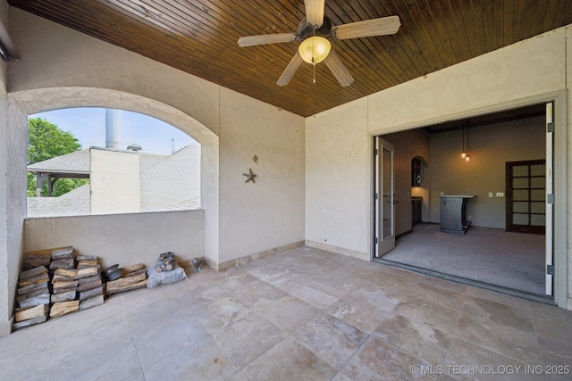 10626 S Joplin Ave, Tulsa, OK 74137 - view of patio / terrace with a ceiling fan