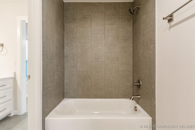 full bath with vanity and  shower combination