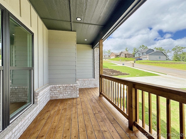 574 Woodlands Dr, Tahlequah, OK 74464 - porch featuring a residential view