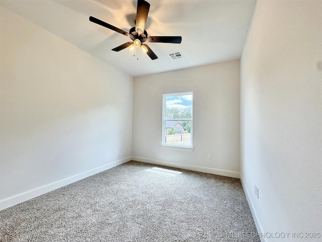 574 Woodlands Dr, Tahlequah, OK 74464 - empty room featuring carpet floors, baseboards, and ceiling fan