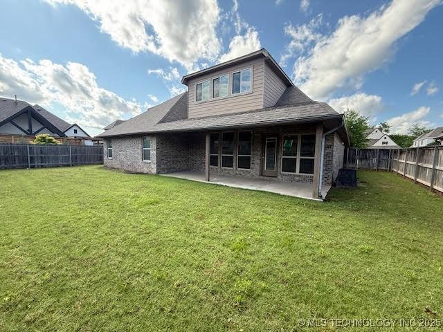 7056 E 124th St S, Bixby, OK 74008 - rear view of house featuring a patio area