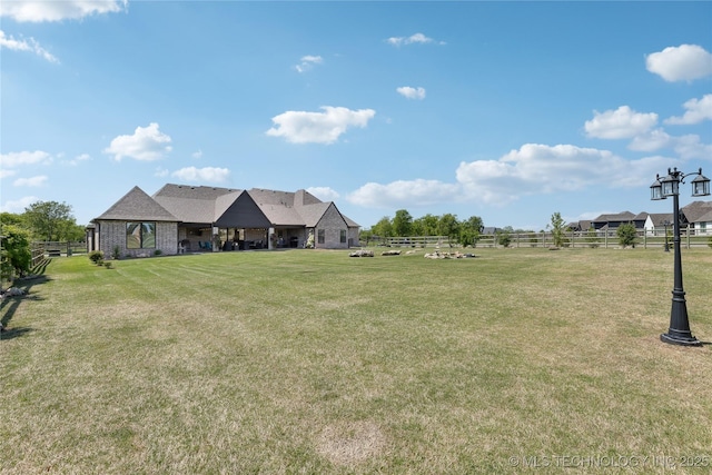 19340 E Canyon Ridge Rd, Owasso, OK 74055 - view of yard with fence and a rural view