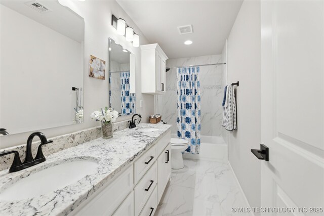 19340 E Canyon Ridge Rd, Owasso, OK 74055 - bathroom featuring visible vents, a sink, and toilet